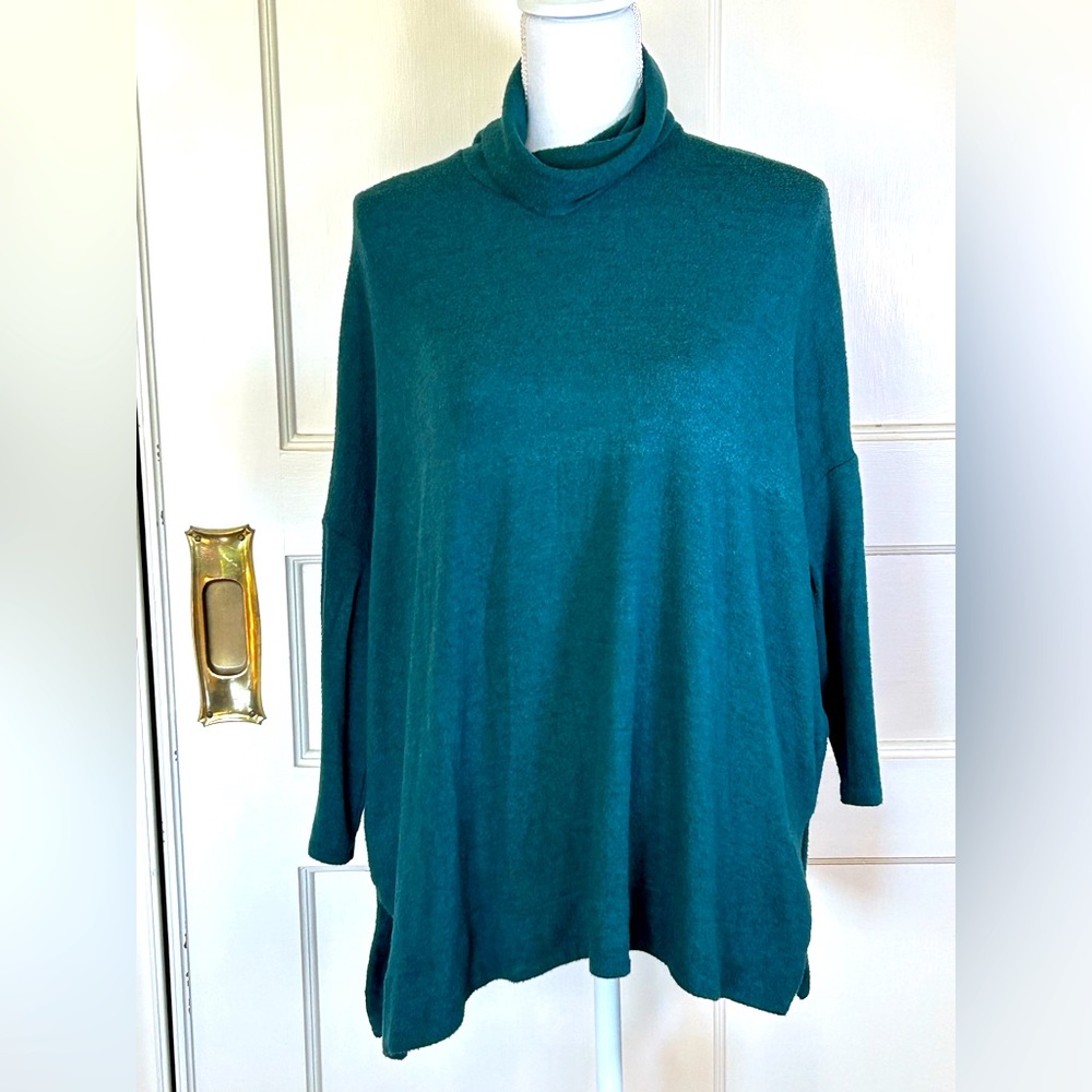 Postmark by Anthropologie Women’s Oversized Cowl Neck Sweater Teal XS